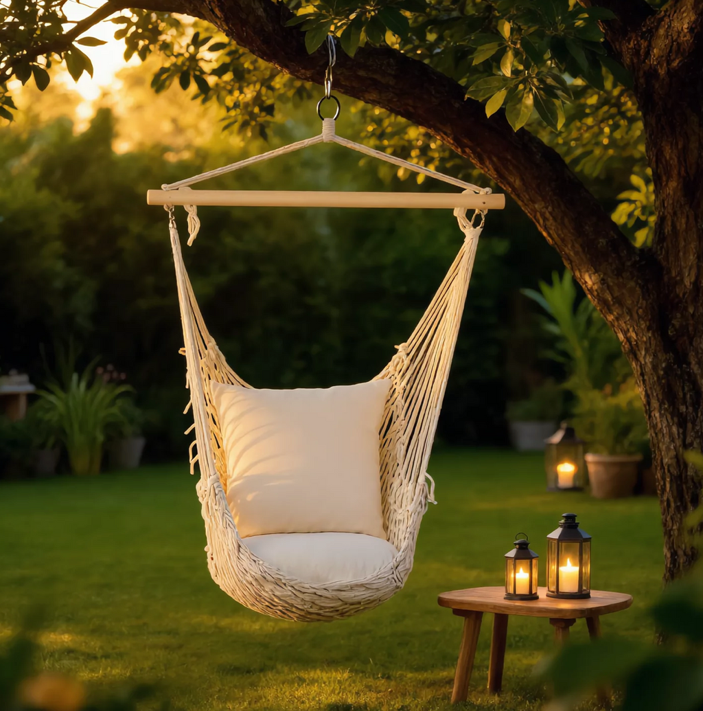 Cocoon™ – Fauteuil Suspendu Design en Coton Naturel